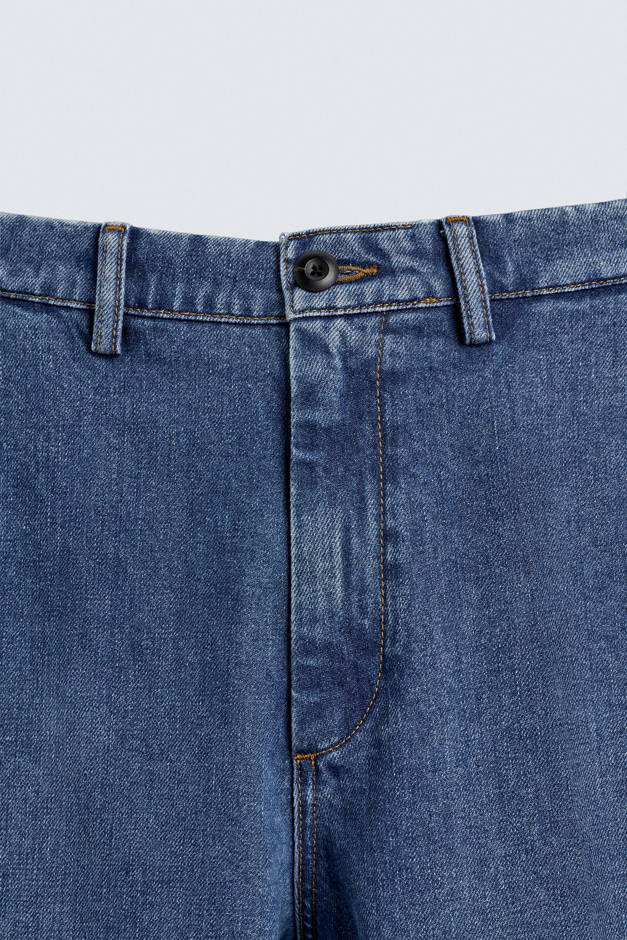 STRAIGHT FIT DENIM CHINO PANTS